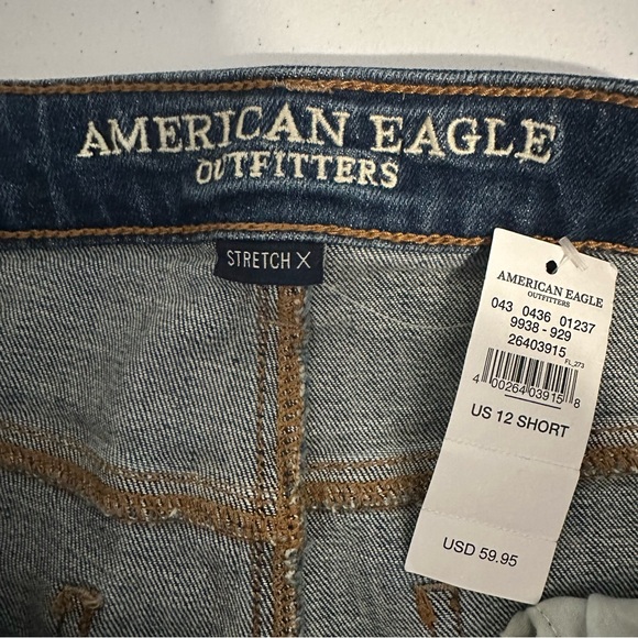 💝AE High-Rise Slim Straight Leg Stretch X NWT Women's Jean 12S - Picture 11 of 11